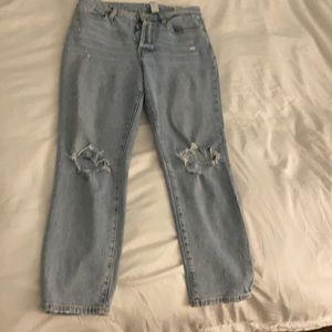 H&M high waist mom jeans size US8